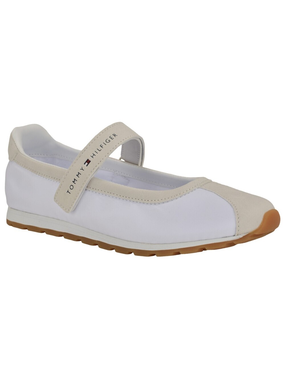 Tommy Hilfiger Women's Shoes Macea Mary Jane Flats WhiteBeige 8M